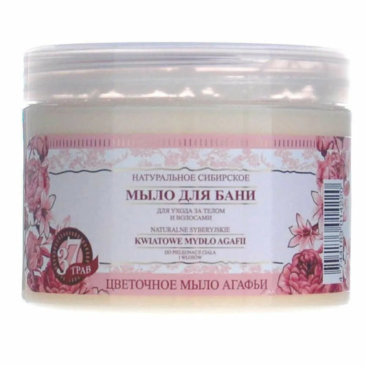 Naturalne Syberyjskie Mydło do Pielęgnacji Ciała i Włosów Kwiatowe 500 ml - Agafii