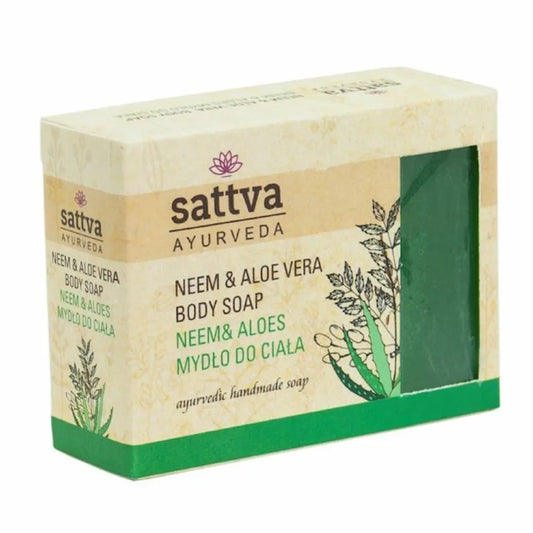 Mydło w Kostce Do Ciała Neem i Aloes 125 g - Sattva